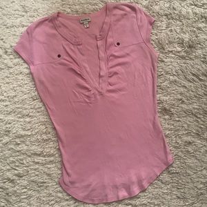 Y2k bebe pink low cut cap sleeve tee